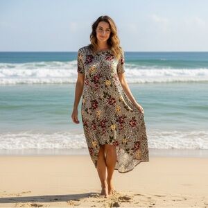 NWOT - LuLaRoe Carly Dress - Leopard Print Floral